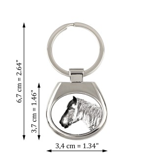 Koń belgijski brelok ze zdjęciem konia Art-Dog