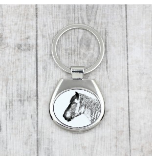 Cheval belge - porte-clés avec un cheval, porte-clés imprimé, breloque personnalisée de la marque Art-Dog