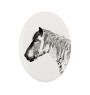 Belgian Horse - commemorative plaque with a photo of a horse, tombstone plaque with a print, personalized oval plaque by Art-Dog brand