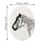 Cheval belge - une plaque commémorative avec une photo de cheval, une plaque funéraire avec une impression, une plaque ovale personnalisée de la marque Art-Dog