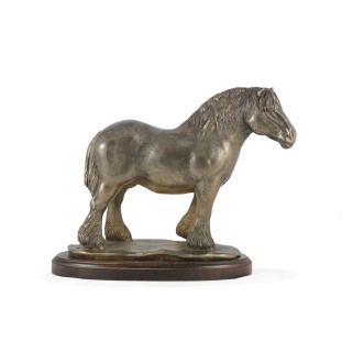 Percheron- Belgisch - Reiterstatue, Pferdesilhouette auf Holz, prestigeträchtiger Preis im Wettbewerb der Marke Art-Dog