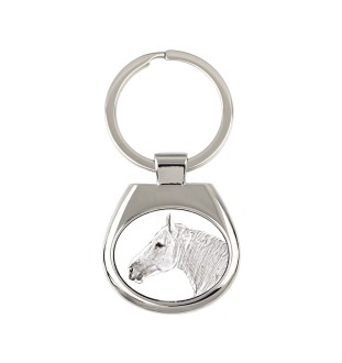 Cheval Boulonnais - porte-clés avec un cheval, porte-clés imprimé, breloque personnalisée de la marque Art-Dog