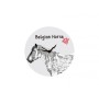 Belgian Horse - wall clock with a horse, shelf clock with a print, personalized home decoration from the Art-Dog brand