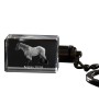 Belgian Horse - Crystal pendant with photo of a horse, illuminated pendant, unique gift by Art-Dog brand