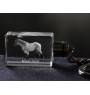 Belgian Horse - Crystal pendant with photo of a horse, illuminated pendant, unique gift by Art-Dog brand