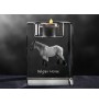 Belgian Horse - Candle holder with picture of a horse, crystal tealight holder, personalised gift by Art-Dog brand