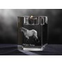 Belgian Horse - Candle holder with picture of a horse, crystal tealight holder, personalised gift by Art-Dog brand