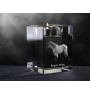 Belgian Horse - Candle holder with picture of a horse, crystal tealight holder, personalised gift by Art-Dog brand