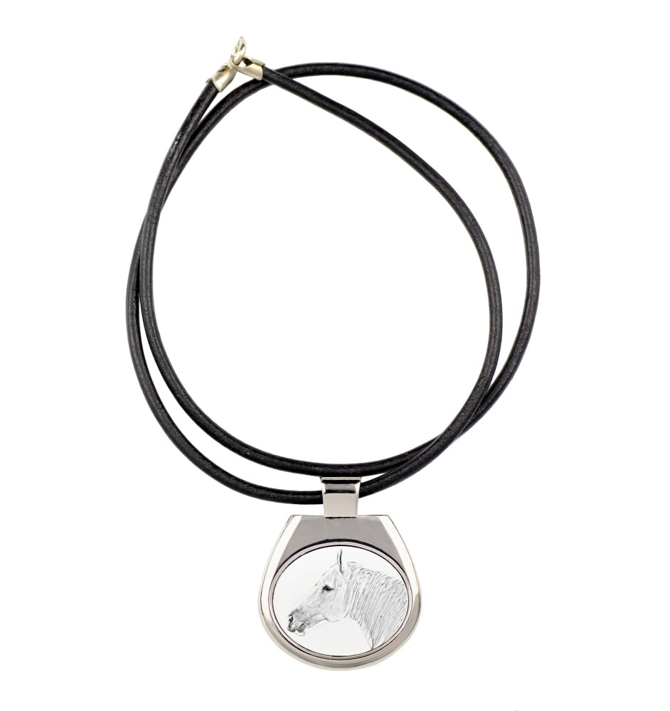 Cheval Boulonnais - collier avec un cheval, pendentif personnalisé avec une photo, un collier unique pour femmes et hommes de la marque Art-Dog