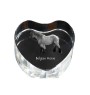 Belgian Horse - a photo of a horse in crystal, a crystal heart, a unique frame with a photo from the Art-Dog brand