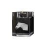 Boulonnais Horse - Candle holder with picture of a horse, crystal tealight holder, personalised gift by Art-Dog brand