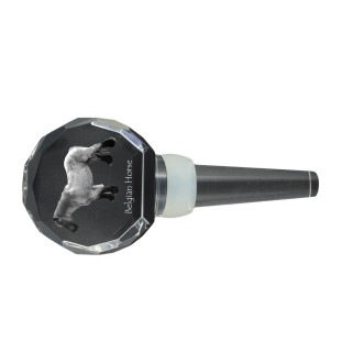 Cheval belge - Bouchon de bouteille en cristal avec cheval, bouchon de vin unique avec photo, cadeau personnalisé pour sommelier par la marque Art-Dog