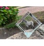 Cheval belge - un cube de cristal avec une photo de cheval, une photo de cheval dans le cristal, un presse-papiers cubique de la marque Art-Dog