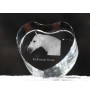 Cheval Boulonnais - une photo de cheval dans un cristal, un cœur en cristal, un cadre exceptionnel avec une photo de la marque Art-Dog