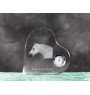 Cheval Boulonnais - horloge en cristal avec une photo de cheval, horloge de table en forme de cœur, horloge debout personnalisée de la marque Art-Dog
