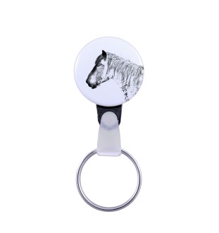 Cheval belge - porte-clés unique avec une photo de cheval, produit fait à la main, accroche légère et pratique de la marque Art-Dog