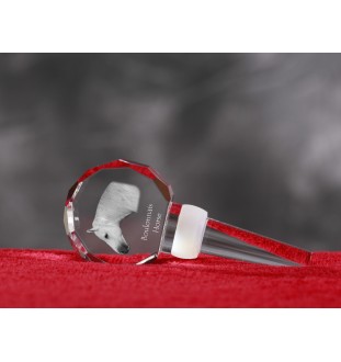 Boulonnais Horse - Crystal bottle stopper with horse, unique wine stopper with photo, personalised gift for sommelier by Art-Dog brand