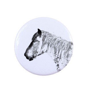 Belgisches Pferd - Sammlerring mit einem Pferdeporträt, handgefertigtes Produkt, Marke Art-Dog
