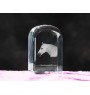 Cheval Boulonnais - un cube de cristal avec une photo, une photo de cheval dans le cristal, un presse-papiers cubique de la marque Art-Dog
