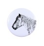 Belgian Horse - shirt accessory, bag pin, perfect gift with the option to add your brand graphics from Art-Dog.