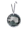 Boulonnais Horse - crystal bauble with a photo, horse photo in crystal, personalized Christmas tree ornament by Art-Dog brand