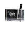 Belgian Horse - Pen stand, crystal organiser with picture of a horse, unique desk decoration by Art-Dog brand