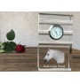 Cheval Boulonnais - horloge en verre avec photo, photo de cheval dans un cristal, horloge de bureau personnalisée de la marque Art-Dog