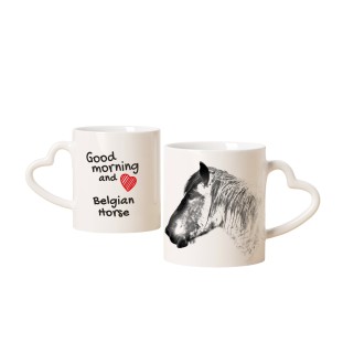Koń belgijski kubek z koniem good morning serce Art-Dog