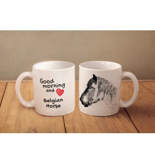 Belgian Horse - cup with a dog, personalized cup with a print, a classic gift for everyone from the Art-Dog brand