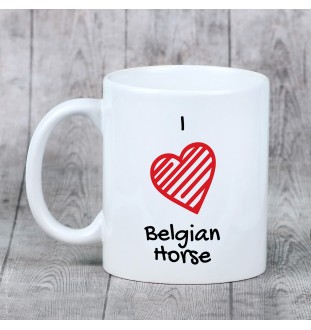 Cheval belge - tasse avec un cheval, une tasse charmante avec une illustration, un cadeau avec votre photo de la marque Art-Dog