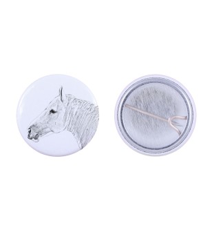 Boulonnais-Pferd - Hemdverzierung, Taschenanstecker, das perfekte Geschenk mit der Möglichkeit, Ihr eigenes Markenlogo hinzuzufügen.