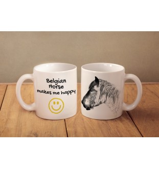 Belgian Horse - cup with a horse, a cheerful cup for a dog lover, a personalized gift from the Art-Dog brand