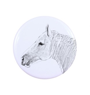 Boulonnais-Pferd - Magnet mit Pferd, ein einzigartiges Abdruck des Pferdes der Marke Art-Dog