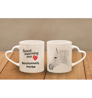 Koń buloński kubek z koniem good morning serce Art-Dog