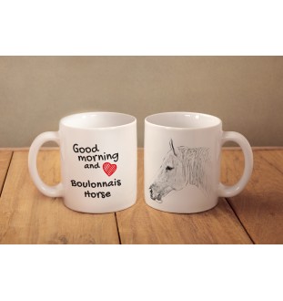 Boulonnais-Pferd - Tasse mit Hund, personalisierte Tasse mit Druck, klassisches Geschenk für jeden von der Marke Art-Dog.