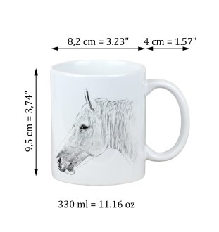 Boulonnais-Pferd - Tasse mit Pferd, Tasse mit Bild, personalisiertes Geschenk der Marke Art-Dog