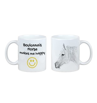 Boulonnais Horse - cup with a horse, a cheerful cup for a dog lover, a personalized gift from the Art-Dog brand