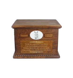 Cheval Camargue - urne pour les cendres d'un cheval, urne personnalisée avec une photo, grande boîte pour les cendres de cheval de la marque Art-Dog