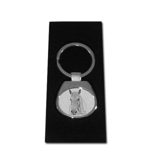 Camargue Horse - keychain with a horse, keychain with a print, personalized pendant from the Art-Dog brand