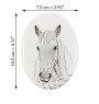 Camargue Horse - commemorative plaque with a photo of a horse, tombstone plaque with a print, personalized oval plaque by Art-Dog brand