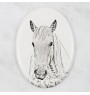 Cheval Camargue - une plaque commémorative avec une photo de cheval, une plaque funéraire avec une impression, une plaque ovale personnalisée de la marque Art-Dog