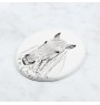 Camargue Horse - commemorative plaque with a photo of a horse, tombstone plaque with a print, personalized oval plaque by Art-Dog brand