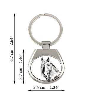 Kanadisches Pferd - Schlüsselanhänger mit Pferd, Anhänger mit Aufdruck, personalisierter Anhänger der Marke Art-Dog
