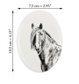 Cheval canadien - une plaque commémorative avec une photo de cheval, une plaque funéraire avec une impression, une plaque ovale personnalisée de la marque Art-Dog