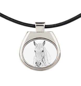 Camargue Horse - horse necklace, personalized pendant with a photo, unique necklace for women and men by Art-Dog brand