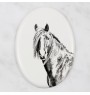 Canadian Horse - commemorative plaque with a photo of a horse, tombstone plaque with a print, personalized oval plaque by Art-Dog brand