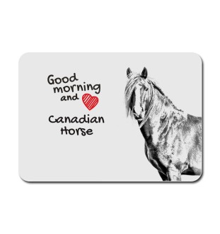 Cheval canadien - tapis de souris imprimé, tapis de souris personnalisé avec un cheval, un gadget unique pour un employé de bureau de la marque Art-Dog