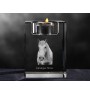 Camargue Horse - Candle holder with picture of a horse, crystal tealight holder, personalised gift by Art-Dog brand