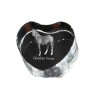 Cheval canadien - une photo de cheval dans un cristal, un cœur en cristal, un cadre exceptionnel avec une photo de la marque Art-Dog