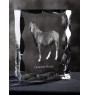 Kanadisches Pferd - crystal with a picture of a horse, glass statuette with a picture, unique frame with a picture from Art-Dog brand